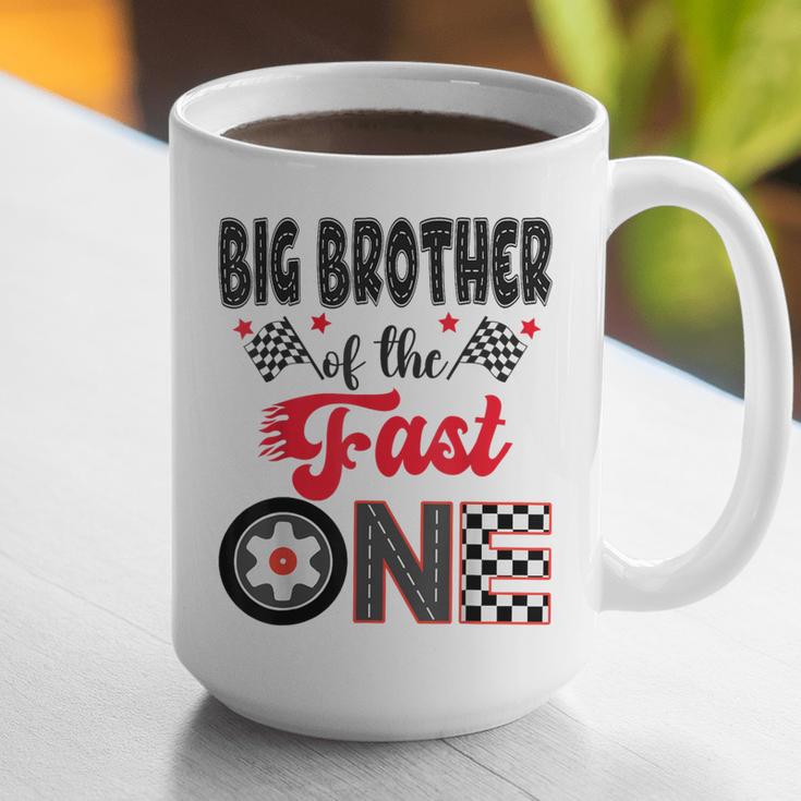 Big Brother Of The Fast One Car Racing Dad 1St Birthday Boy Graphic Print Coffee Mug