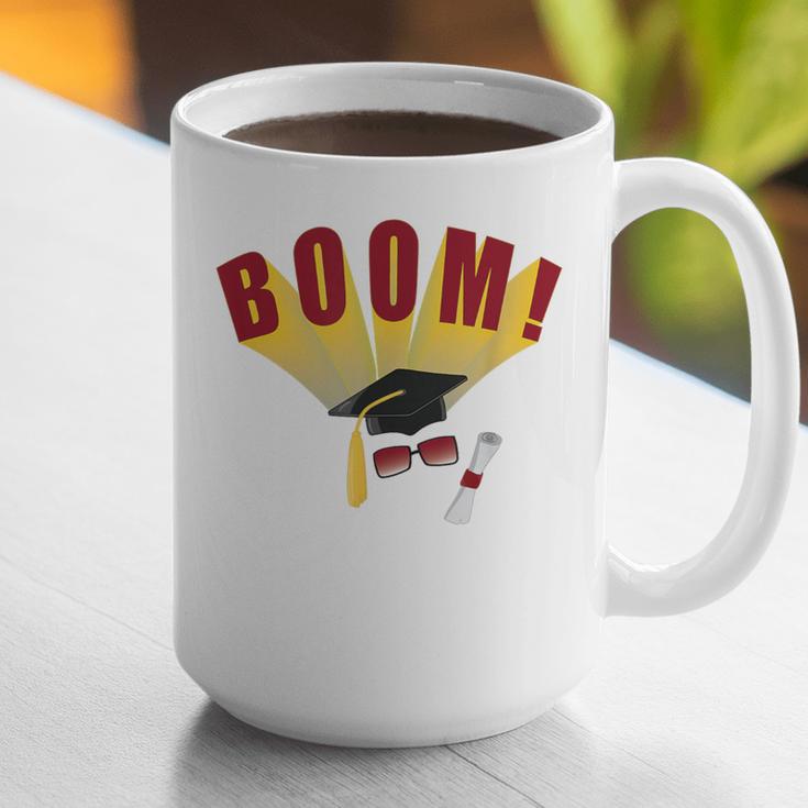 Boom Graduation Hat And Diploma For Proud Graduate Graphic Print Coffee Mug