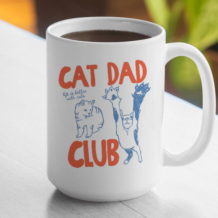 Cat Dad Club Life Is Better With Cats Father's Day Cat Dad Graphic Print Coffee Mug