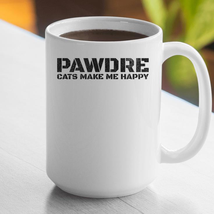 Cat Dad PAWDRE Cats Make Me Happy Cat Father Graphic Print Coffee Mug