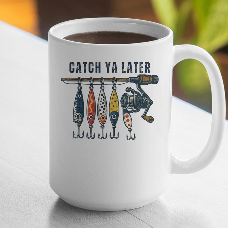 Catch Ya Later Vintage Fishing Lures Outdoor Dad Son Graphic Print Coffee Mug