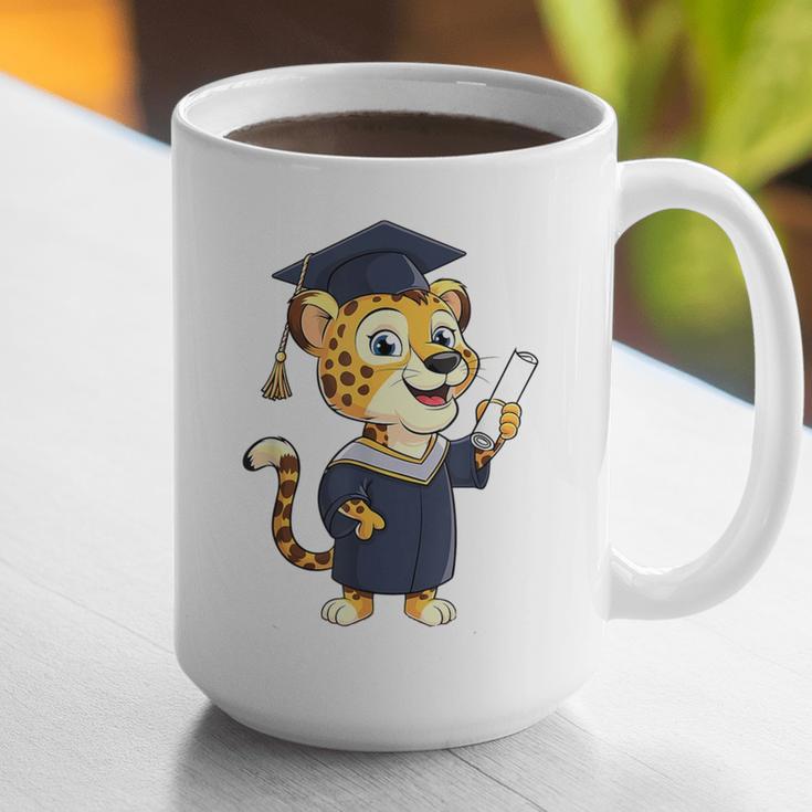 Cheetah Graduation Cute Kindergarten Elementary High School Graphic Print Coffee Mug