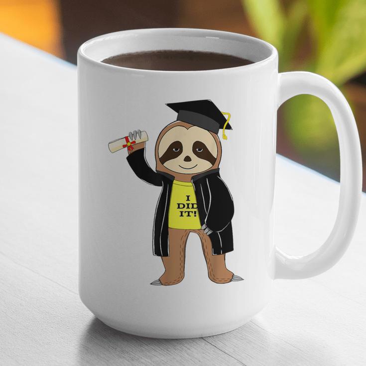 Class Of 2022 Sloth Graduation Masters College High School Graphic Print Coffee Mug