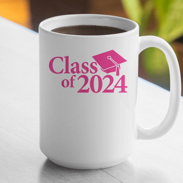 Class Of 2024 Pink For Girls And Women Graduation Graphic Print Coffee Mug