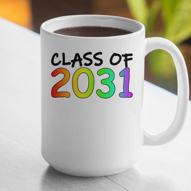 Class Of 2031 Pre-K -12th Grade Hand Prints Space Graduation Graphic Print Coffee Mug