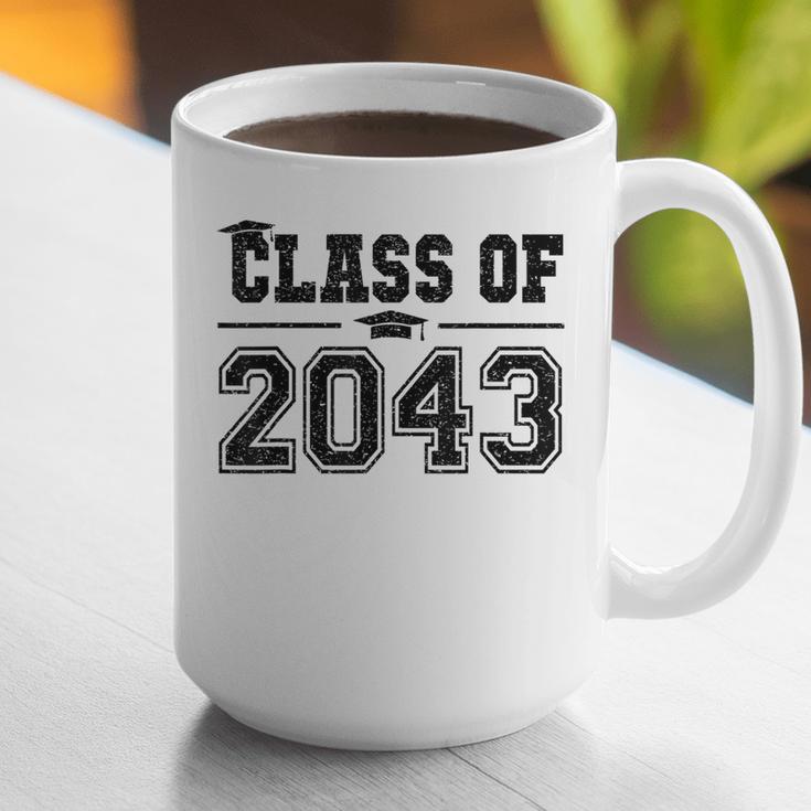 Class Of 2043 Grow With Me Graduation First Day Of School Graphic Print Coffee Mug