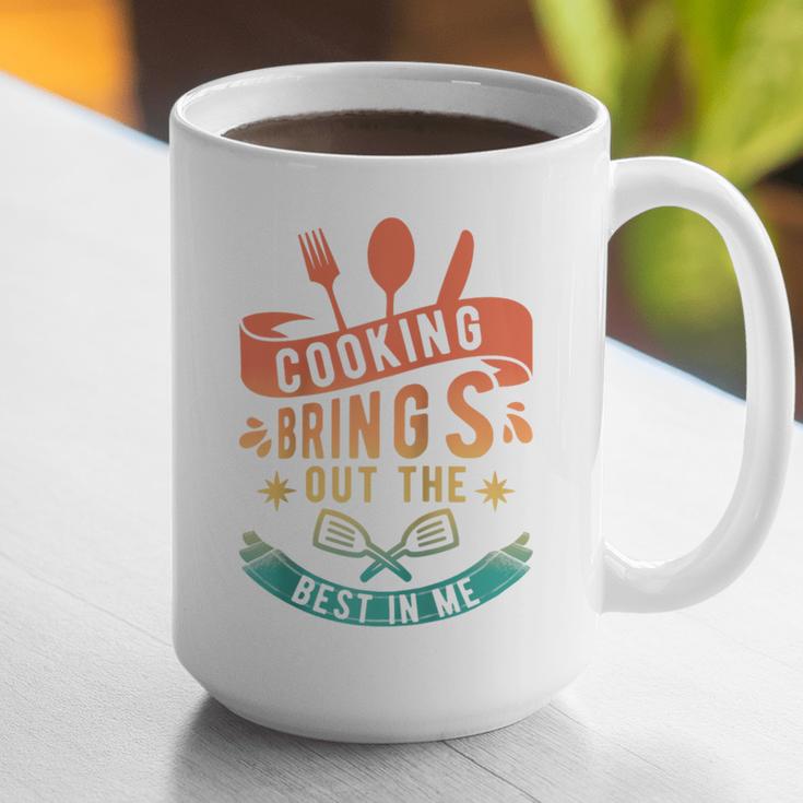 Cooking Brings Out The Best In Me Crafting Flavorful Memory Raglan Baseball Tee Graphic Print Coffee Mug