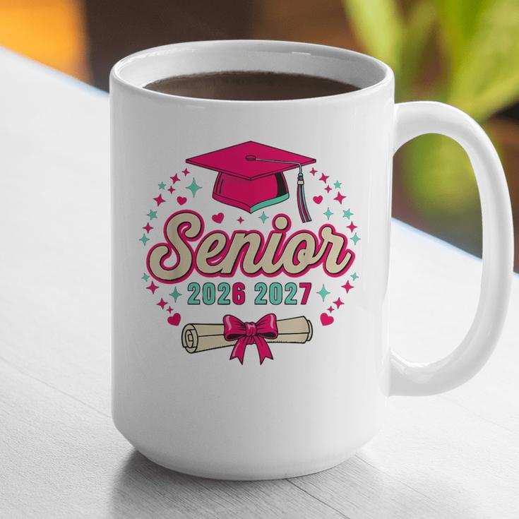 Coquette Pink Bow Senior 2026 2027 Graduation Graphic Print Coffee Mug
