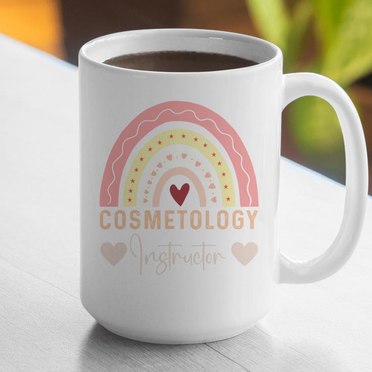 Cosmetology Instructor Cosmetologist Graduation Rainbow Graphic Print Coffee Mug