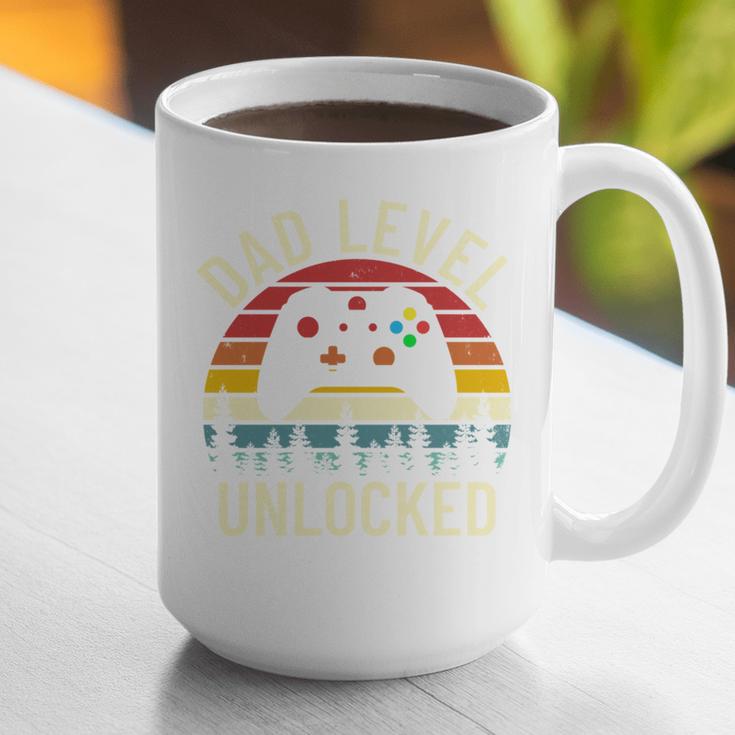 Cute Vintage Dad Level Unlocked Funny Gamer New Daddy Father Graphic Print Coffee Mug
