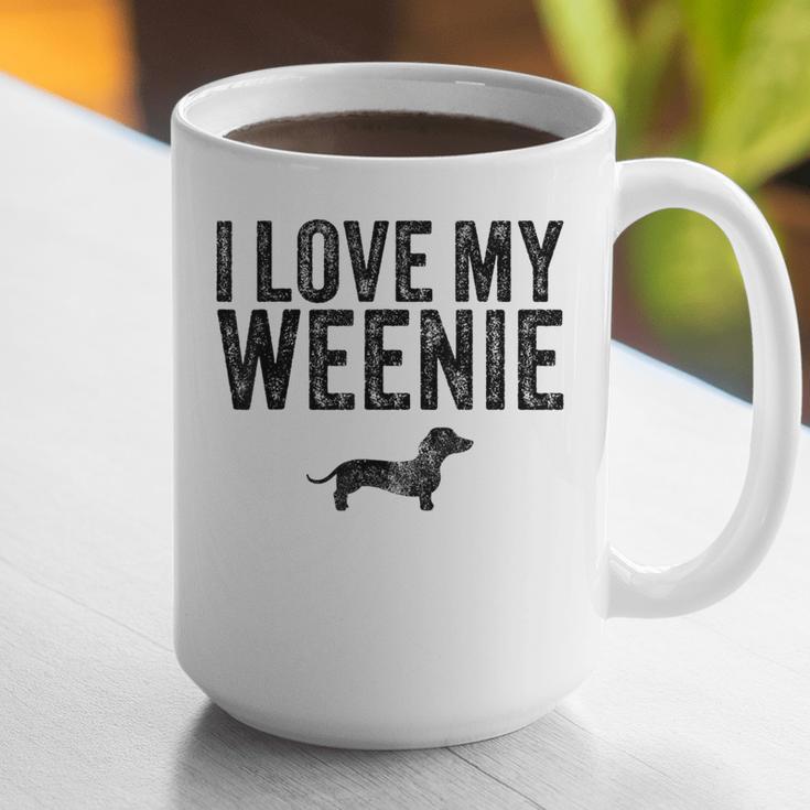 Dachshund Dog I Love My Weenie Dad Mom Dog Lover Graphic Print Coffee Mug