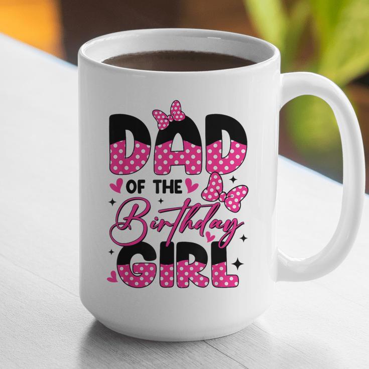 Dad Of The Birthday Girl Pink Family Birthday Girls Party Graphic Print Coffee Mug