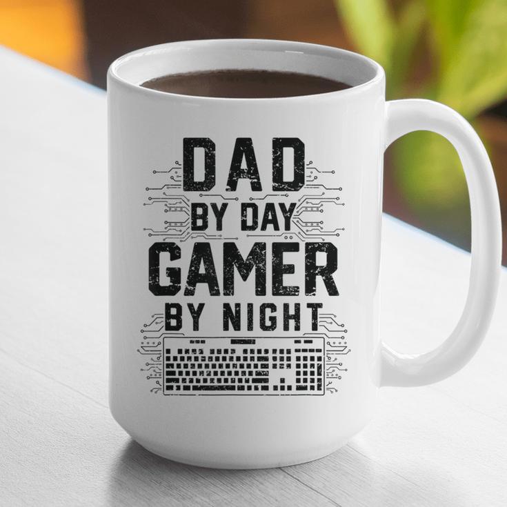 Dad By Day Gamer By Night Father's Day Gaming Graphic Print Coffee Mug