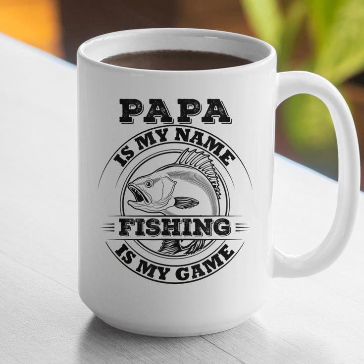 Dad Is My Name Fishing Is My Game Loves Fishing Graphic Print Coffee Mug