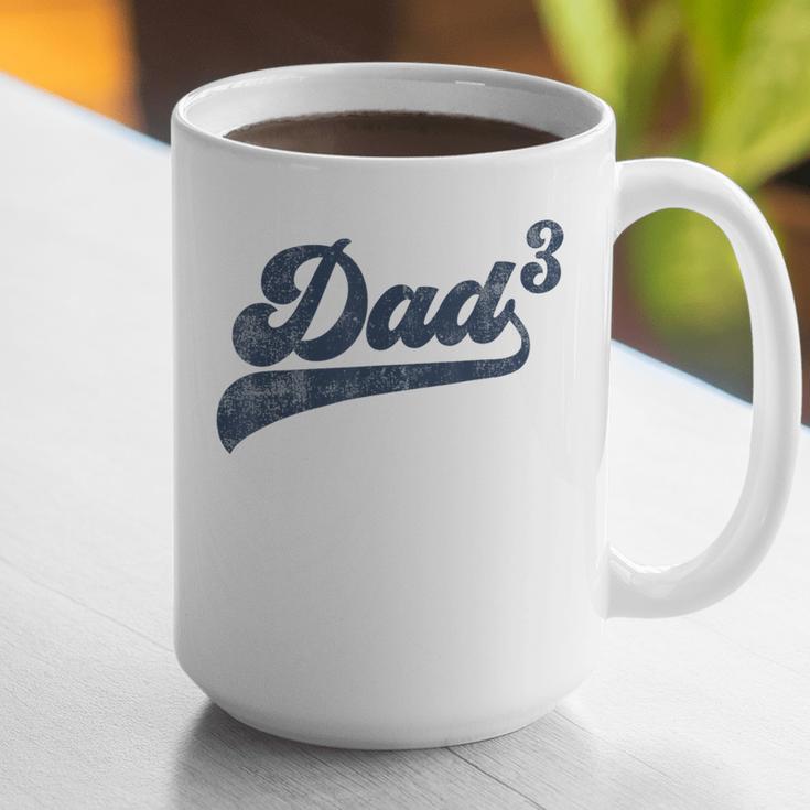 Dad3 Dad Cubed Father Of Three Daddy 3 Third Time Dad Graphic Print Coffee Mug