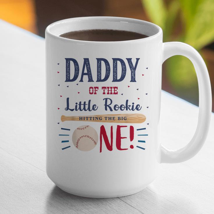 Daddy Dad First Birthday Little Rookie Baseball The Big One Graphic Print Coffee Mug