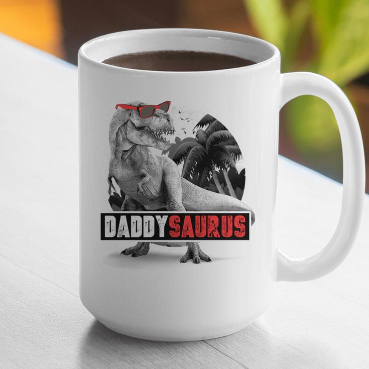 Daddysaurus T-Rex Dad Dinosaur Daddy Saurus Fathers Day Graphic Print Coffee Mug