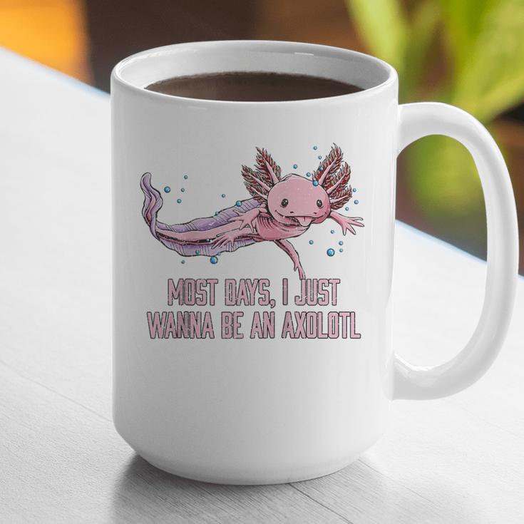 Most Days I Just Wanna Be An Axolotl Salamander Introvert Raglan Baseball Tee Graphic Print Coffee Mug