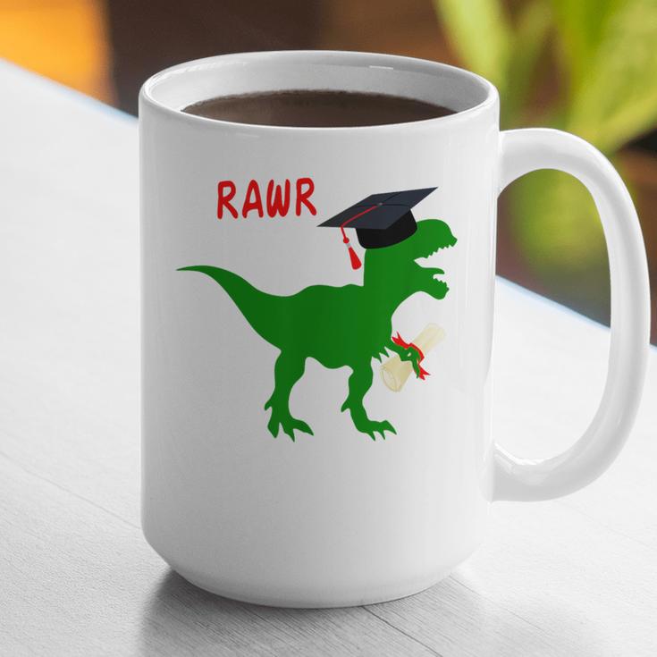 Dinosaur Rawr Diploma Graduate Graduation Graphic Print Coffee Mug