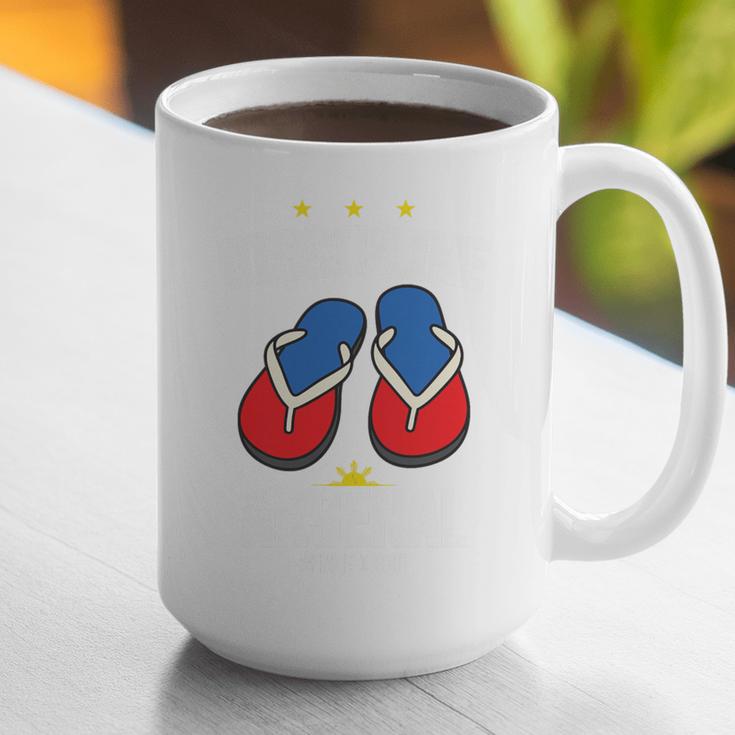 Discipline Arsenal Pinoy Nostalgia Filipino Tsinelas Premium Tri-Blend Graphic Print Coffee Mug