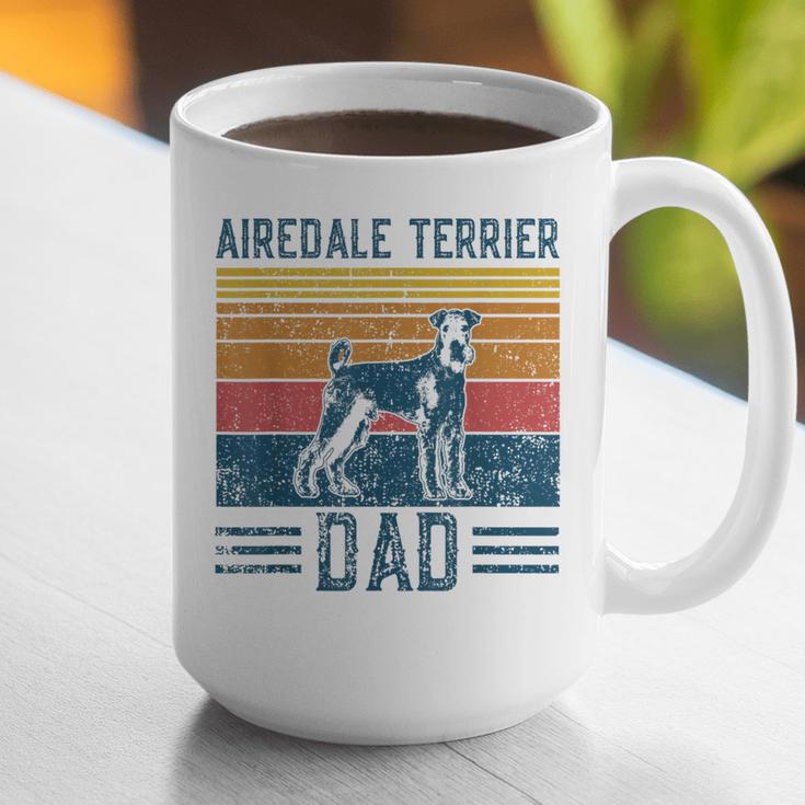 Dog Airedale Terrier Dad Vintage Airedale Terrier Dad Graphic Print Coffee Mug