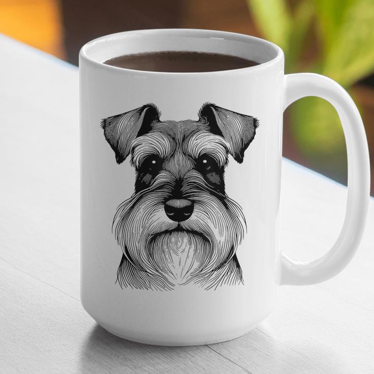 Dog Fingerprint Miniature Schnauzer Dad Mom Graphic Print Coffee Mug