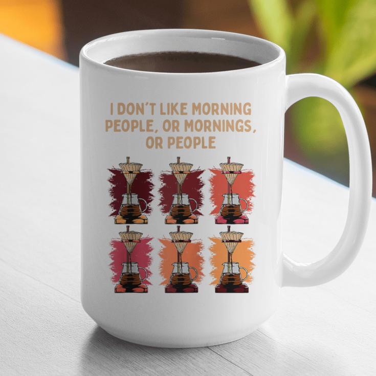 I Dont Like Morning People Introvert Coffee Lover Antisocial Raglan Baseball Tee Graphic Print Coffee Mug