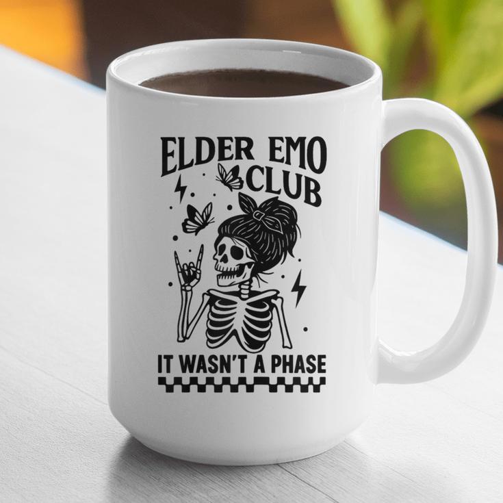 Elder Emo Club Skeleton Nostalgia It Wasn't a Phase Mom Graphic Print Coffee Mug Elder Emo Club Skeleton Nostalgia It Wasn't a Phase Mom Graphic Print Coffee Mug