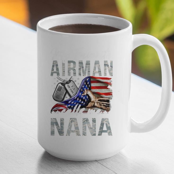 My Favorite Airman Calls Me Nana Air Force Graduation Nana Graphic Print Coffee Mug