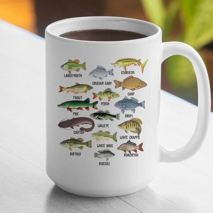 Fishing-Shirt Types Of Freshwater Bass Fish Dad Jokes Graphic Print Coffee Mug Fishing-Shirt Types Of Freshwater Bass Fish Dad Jokes Graphic Print Coffee Mug