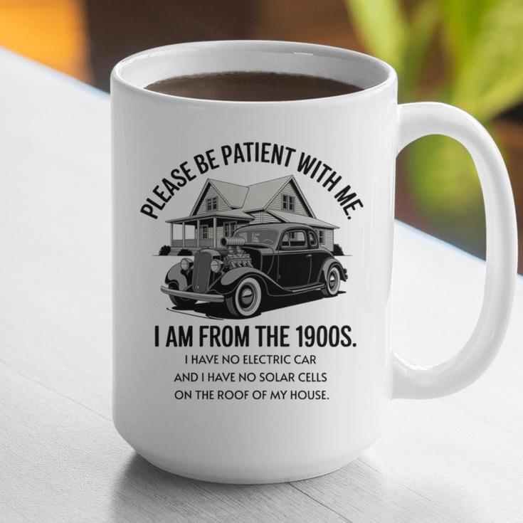 Forgive Me I'm From The 1900s No E-Car No SolarCells Premium Tri-Blend Graphic Print Coffee Mug