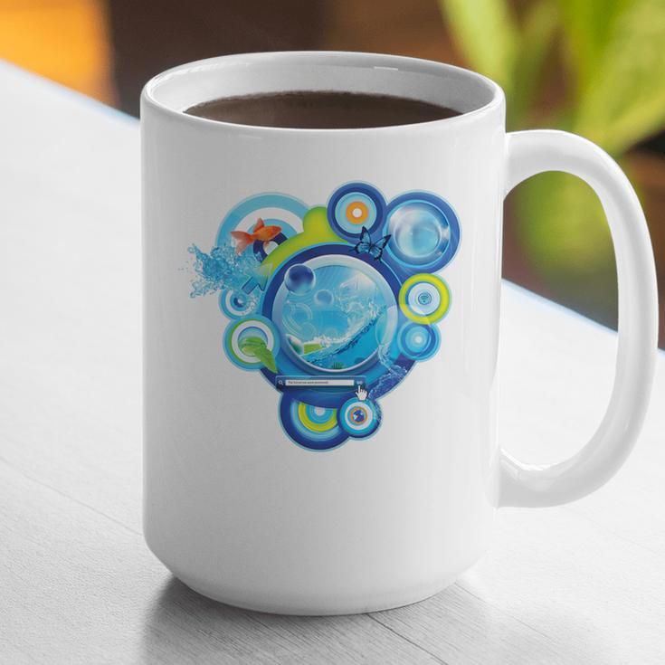 Frutiger Aero Metro Abstract Maximalism 2000s Nostalgia Premium Tri-Blend Graphic Print Coffee Mug