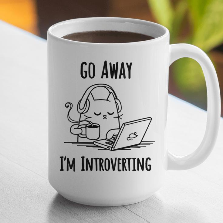 Go Away I'm Introverting Cat Introvert Anxiety Anxious Graphic Print Coffee Mug Go Away I'm Introverting Cat Introvert Anxiety Anxious Graphic Print Coffee Mug
