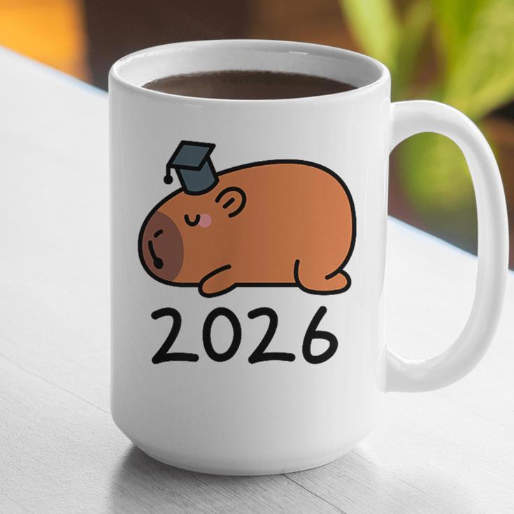 Grad Class Of 2026 Capybara Graduation Graduated Kids Graphic Print Coffee Mug