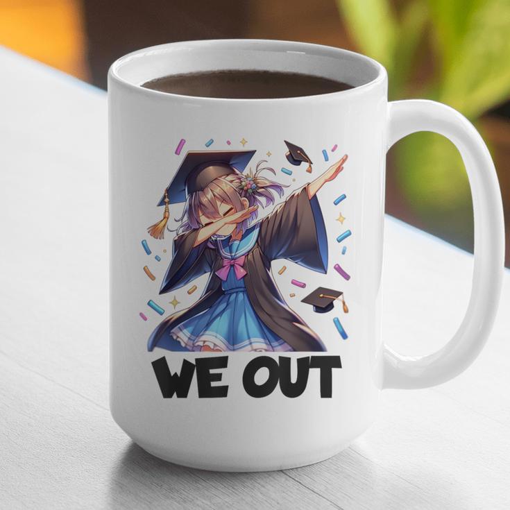 We Out Graduate Dabbing Anime Girl Grad Graduation Graphic Print Coffee Mug