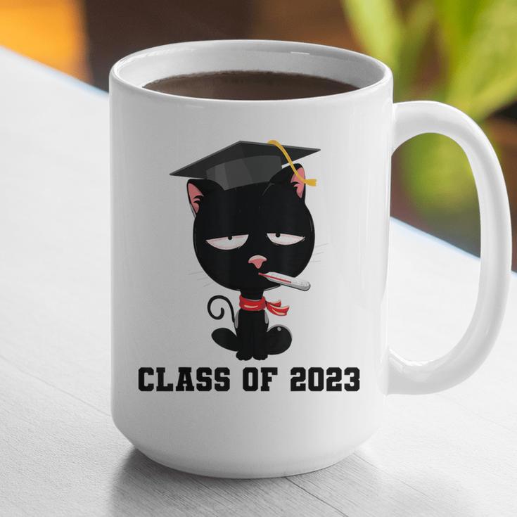 I Graduated Class Of2023 Cat Graduation Graphic Print Coffee Mug