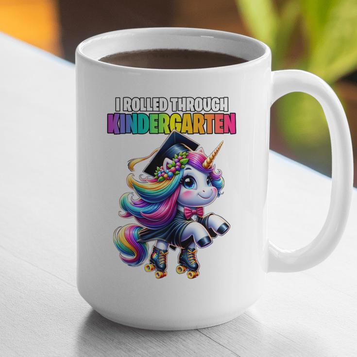 Graduation Kindergarten Unicorn Roller Skate Girls Grad Graphic Print Coffee Mug