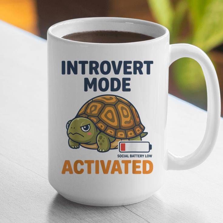 Introvert Mode Activated Low Social Battery Box Turtle Graphic Print Coffee Mug Introvert Mode Activated Low Social Battery Box Turtle Graphic Print Coffee Mug