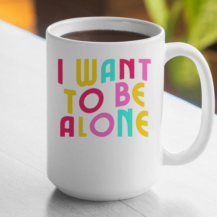 Introvert I Want To Be Alone Retro Wavy Graphic Print Coffee Mug Introvert I Want To Be Alone Retro Wavy Graphic Print Coffee Mug