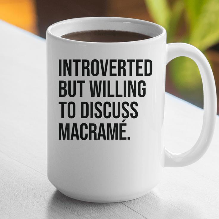 Introverted Macramé Knotter Macrame Introvert Graphic Print Coffee Mug Introverted Macramé Knotter Macrame Introvert Graphic Print Coffee Mug