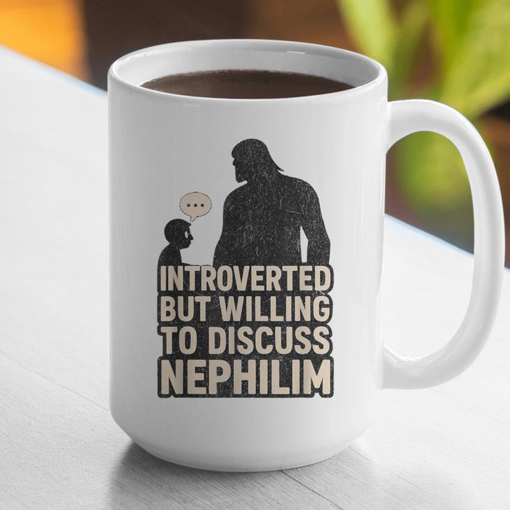 Introverted But Willing To Discuss Nephilim Tee Graphic Print Coffee Mug