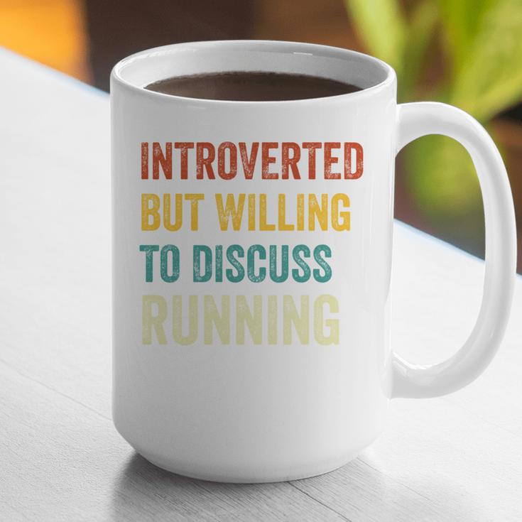 Introverted But Willing To Discuss Running Hobby Graphic Print Coffee Mug