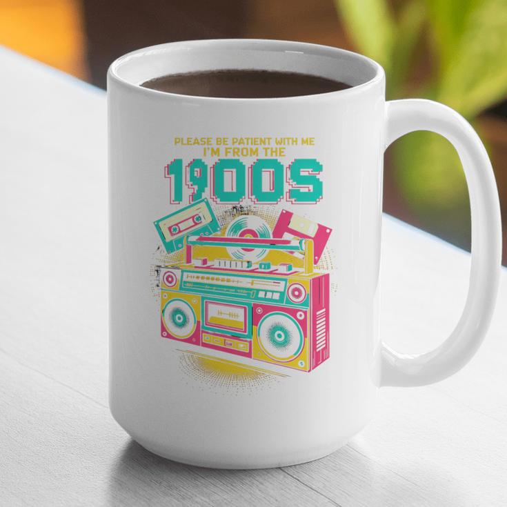 Joke 90s Please Be Patient With Me I'm From The 1900s Premium Tri-Blend Graphic Print Coffee Mug