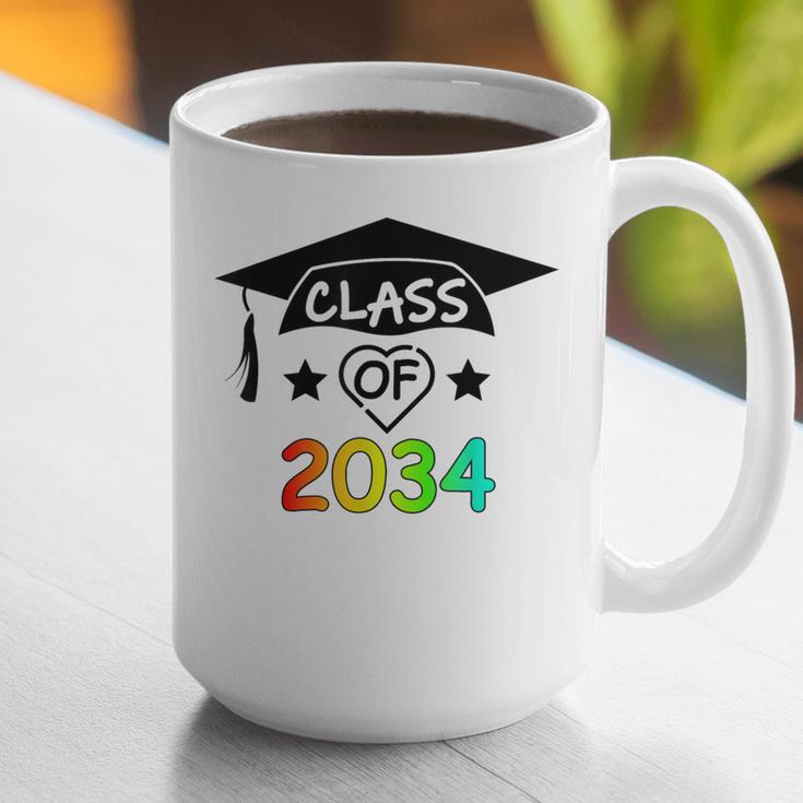 K -12th Grade Hand Prints Space Graduation Class Of 2034 Graphic Print Coffee Mug