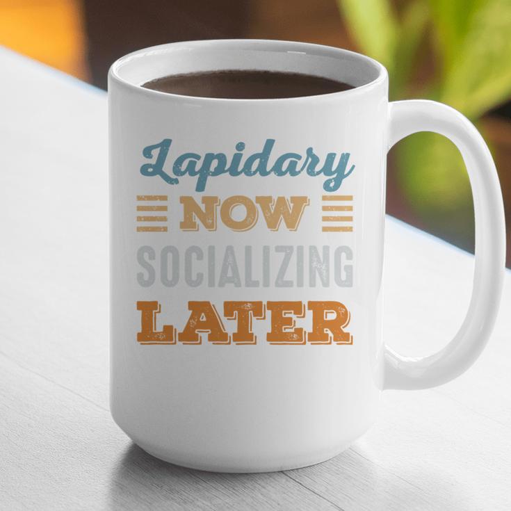 Lapidary Now Minimal Socializing Introvert Vintage Graphic Print Coffee Mug Lapidary Now Minimal Socializing Introvert Vintage Graphic Print Coffee Mug