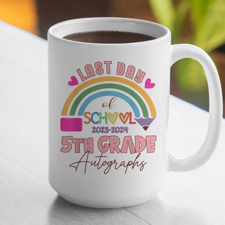 Last Day Of School Autograph 5th Grade Graduation Boys Girls Graphic Print Coffee Mug