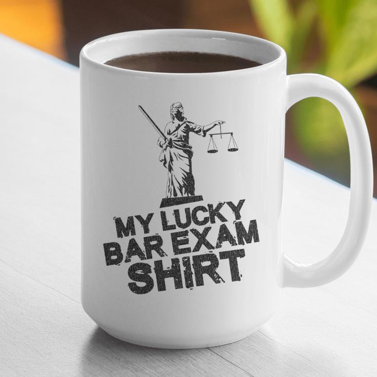 Law School Graduation My Lucky Bar Exam Shirt Lawyer Graphic Print Coffee Mug