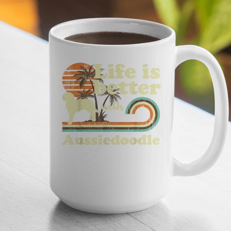 Life Better Aussiedoodle Vintage Dog Mom Dad Graphic Print Coffee Mug Life Better Aussiedoodle Vintage Dog Mom Dad Graphic Print Coffee Mug