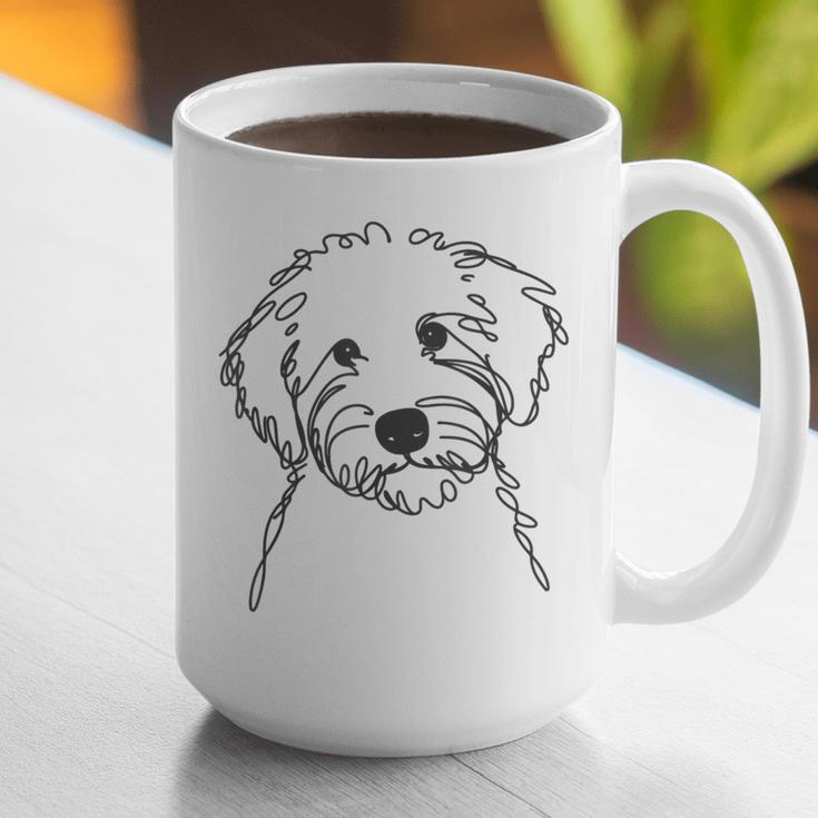 Line Art Dad Mom Dog Sheepadoodle Graphic Print Coffee Mug Line Art Dad Mom Dog Sheepadoodle Graphic Print Coffee Mug
