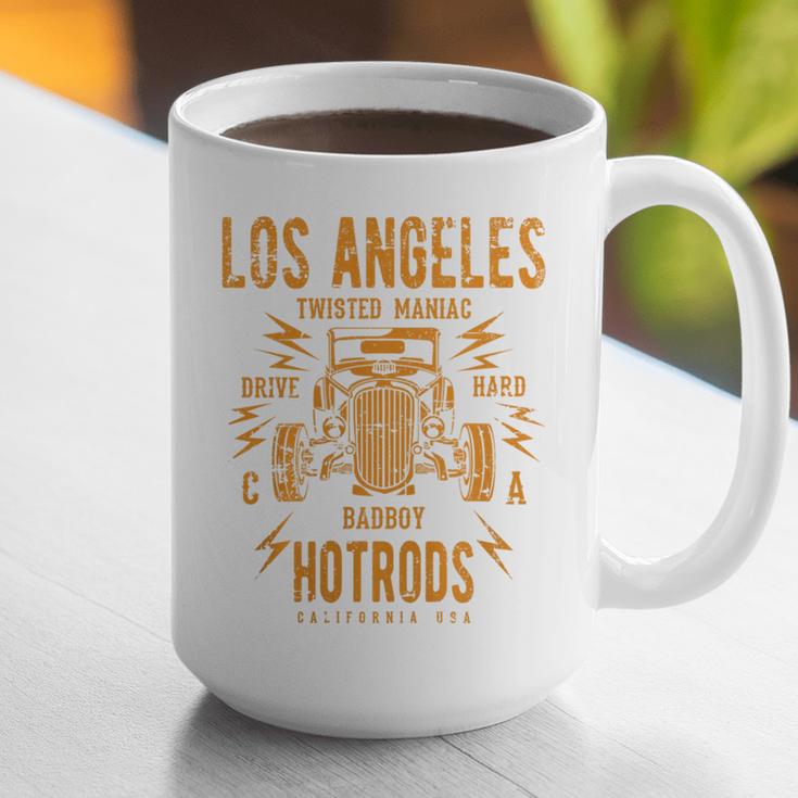 Los Angeles Hotrods Automotive Nostalgia Distressed Premium Tri-Blend Graphic Print Coffee Mug Los Angeles Hotrods Automotive Nostalgia Distressed Premium Tri-Blend Graphic Print Coffee Mug